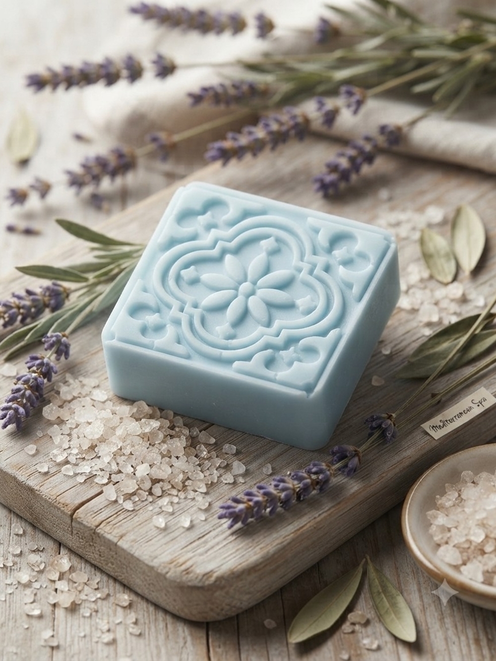 Artisan Blue Mediterranean Spa Goats Milk Soap Bar 4.6 Oz - Luxury Home Accents
